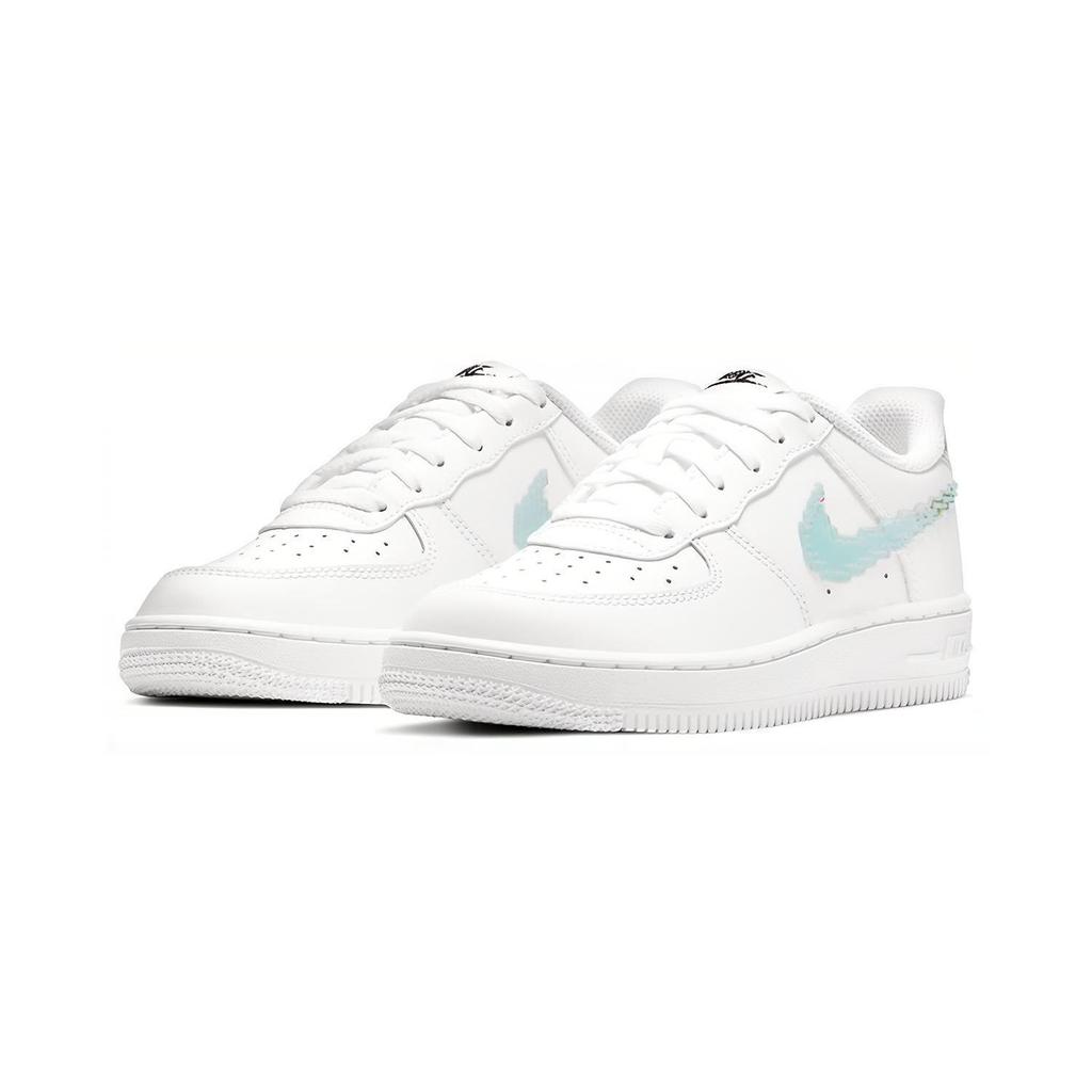 Nike Air Force 1 LV8 PS Digital Swoosh - Sneakers Bianche per Bambini Nere Multicolore CW1584-100