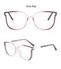 Luxury Oversized Cat-Eye Shaped Presbyopia Eye+glasses Frame 0 to +60 Glitter Side Womens Eyeglasses PC Screen Anti Blue Light Glasses
