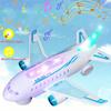 Airplane Toys for Kids,Bump & Go Action,Toddler Toy Airplane with LED Flashing Light, Music, Airplane Sound, Great Gift for Kids