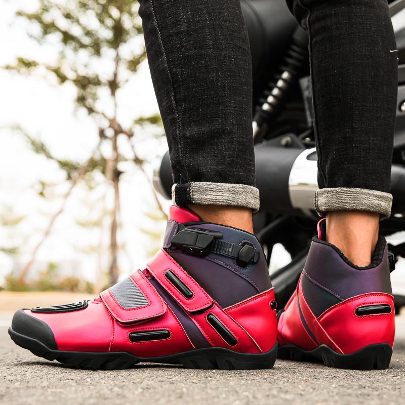 Herren Motorradschuhe Lässig Atmungsaktiv Motorradstiefel Paarstil Sommer Wasserdicht Höhenvergrößernd Motorradschuh