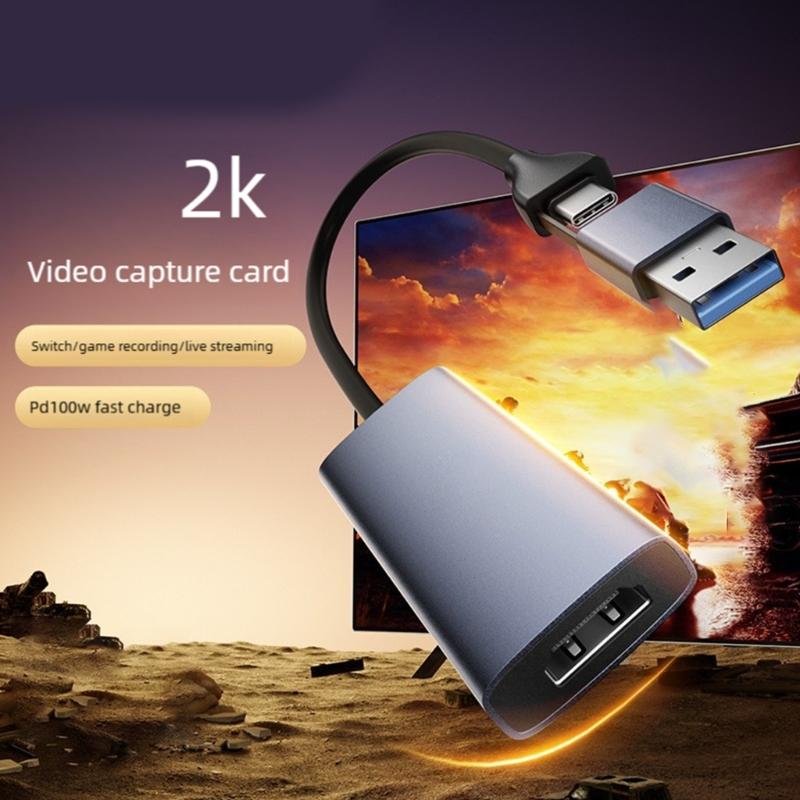 USB Type C To HDTV Video Capture Device With Fast Speed Signal Transmission For Professional Broadcasters