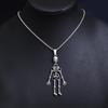 Trendy Gothic Skull Necklace & Earrings Set for Men