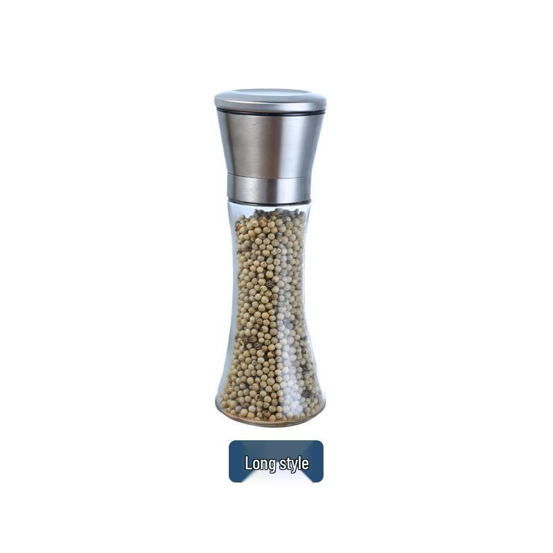 Zhishi Manual Glass Pepper and Salt Grinder Set