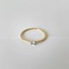 Elegant Rabbit Zircon Ring: Gold & Silver, All-Match Jewelry