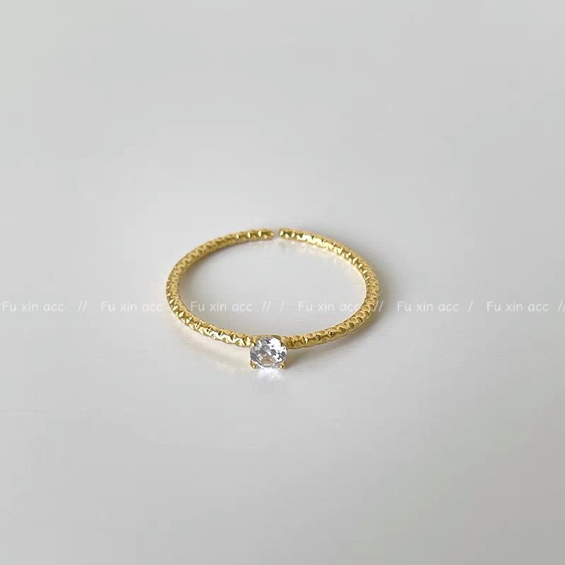 Elegant Rabbit Zircon Ring: Gold & Silver, All-Match Jewelry