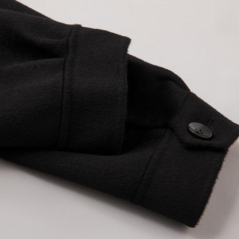 Fanzhen Men's 100% Wool Mid-Length Overcoat