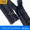 YKK Nr.. 5 schwarze Nylon-Reißverschlüsse mit langem Zipper für Hosen, Taschen, Gepäck und Koffer.
