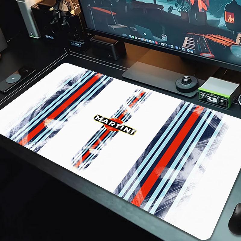 Martini Racing Large Size Mouse Pad Large Gaming Table Cushion Non-slip Laptop Tablet Big Mousepad XXL Mat Mini PC Playmat With Lock edge