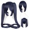 28 Colori Mi Ku Parrucca Cosplay Lunga Resistente al Calore Capelli Sintetici Code di Cavallo con Clip Feste di Halloween Parrucche + Cuffia per Parrucca Snow Mi Ku