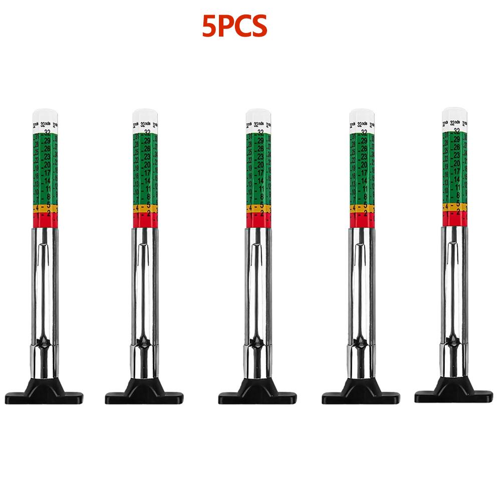 2/5/10Pcs Car Wheel Tyre Measuring Pen Digital Tire Tread Pattern Depth Thickness Gauge Auto Inspection Tools Supplies