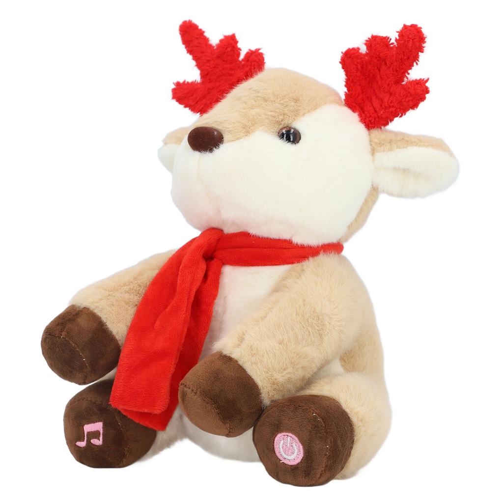 Musical Light Up Plush Reindeer Fashionable Skin Friendly Soft Stuffed Light Stuffed Animals Toy