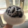 Women's 2025 Retro Leopard Print Mongolian Hat - Winter Thick, Warm Ear Protection, Fashionable Versatile Plush Hat