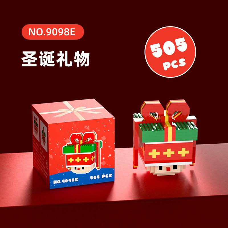 Non-Toxic Kids Christmas Toys Building Blocks Micro Bricks Diy Mini Tree Santa Claus Snowman Christmas Decorations New Year