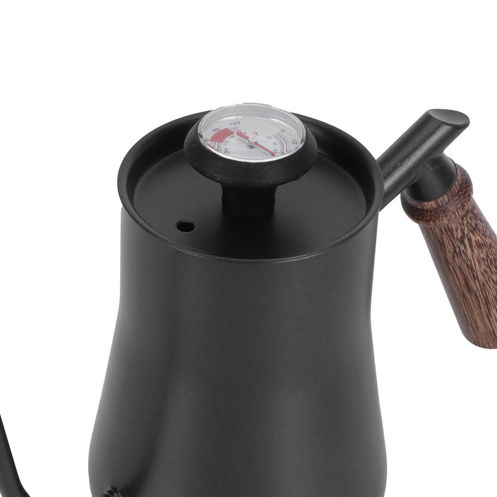 650ml Hanging Ear Hand Coffee Pot Stainless Steel Drip Type Coffeeware Tool with Thermometer