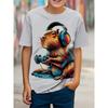 Cute Capybara Graphic T Shirt For Men Women Funny Animal Short Sleeve T-Shirts Summer Casual Fashion Loose Y2k Kids Boys Tees