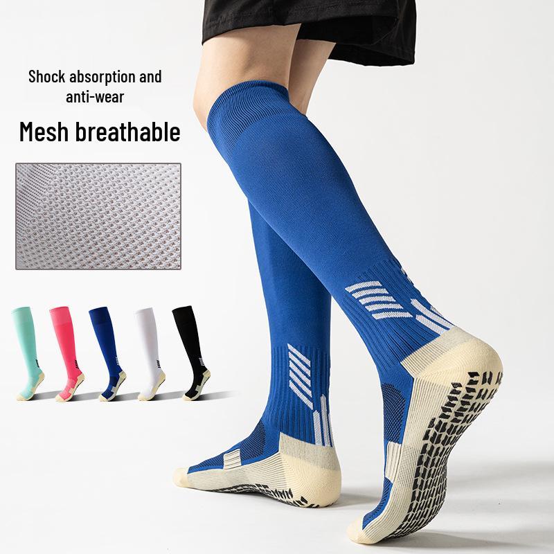 Men's Non-slip Towel Bottom Long Football Socks - Thickened, Breathable Sports Socks for Professional Adult Training