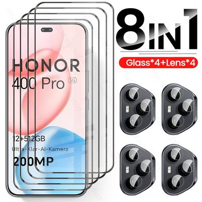 Θήκη για Honor 400 Pro 5G 8 Σε 1 Προστατευτικό Οθόνης από Σκληρυμένο Γυαλί Καμπυλωτή Οθόνη Honor400Pro Honor400 Pro Honar Honer 400Pro Γυαλί Κάμερας