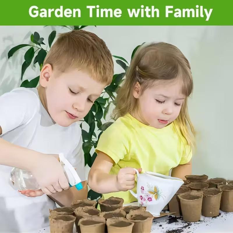 Biodegradable Peat Pots 3.15 InchSeedling Trays Small Seed Starter Pots for Outdoor Planting Durable Nursery Planting Containers