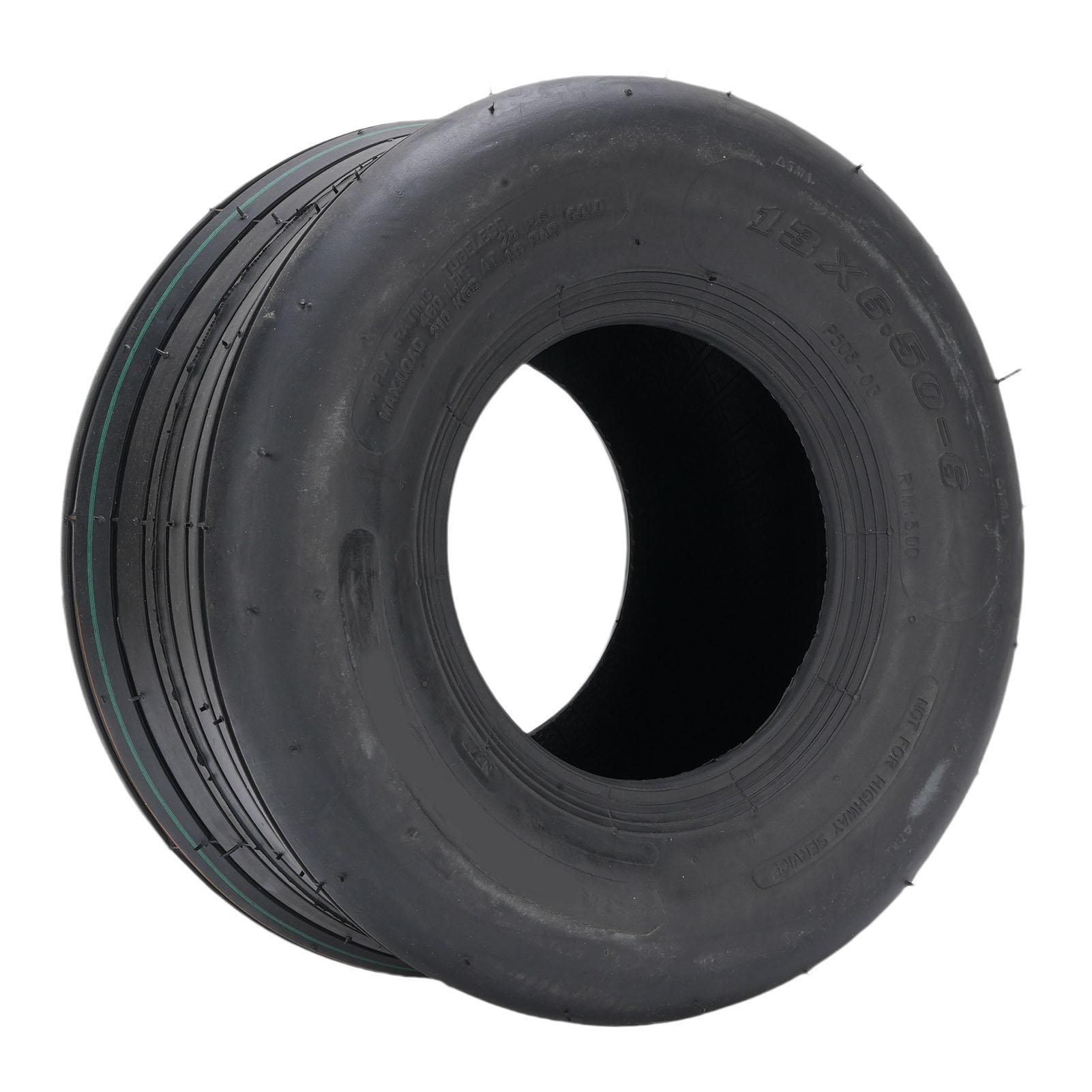 13x6.50 6 Lawn Mower Tubeless Tire 4PR Tractor Turf Tire for Garden Tractors Turf Maintenance Vehicles Golf Carts