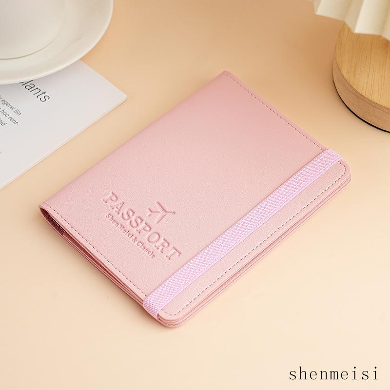 Fashion PU Strap Passport Wallets Women Men Passport Holder Case Ticket Holder ID Card Holder Passport Covers Travel Accessories