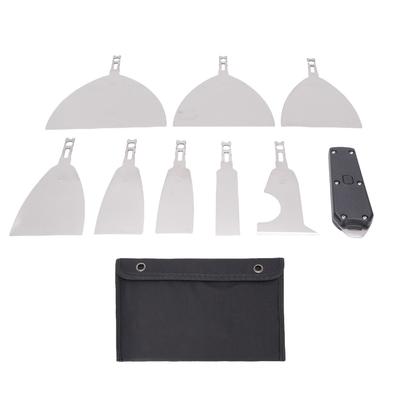 Stainless Steel Putty Scraper Set, Multi Tool for Wall Repair, Paint Roller Cleaning, Drywall