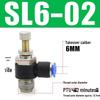 Air Tube Speed Control Connector JSC8-02 Throttle Valve SL6-M5/4/10-01-02