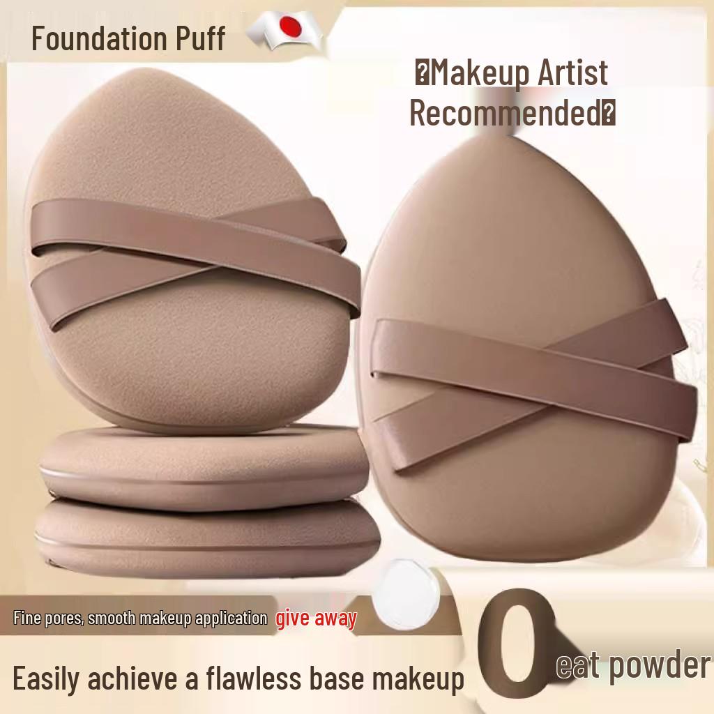 Double-Sided Silk Ribbon Air Cushion Puff, Expands When Wet, Super Soft, Dual-Use for Wet/Dry, Foundation-Resistant, Same Style As Little Girl.