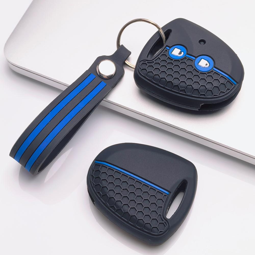 Key Case Cover for Toyota Grand New Avanza Xenia PERODUA Alza Myvi Axia with Keychain Anti-Scratch Guard Shockproof Protection Soft Grip Texture