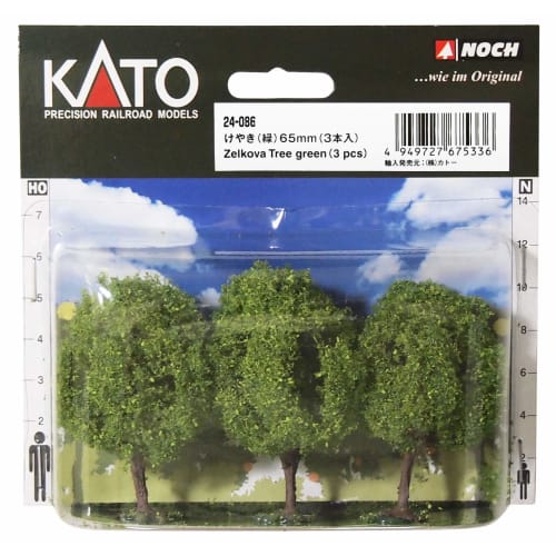 

KATO N Gauge Keyaki Green 65mm 3-Pack 24-086 Diorama Supplies