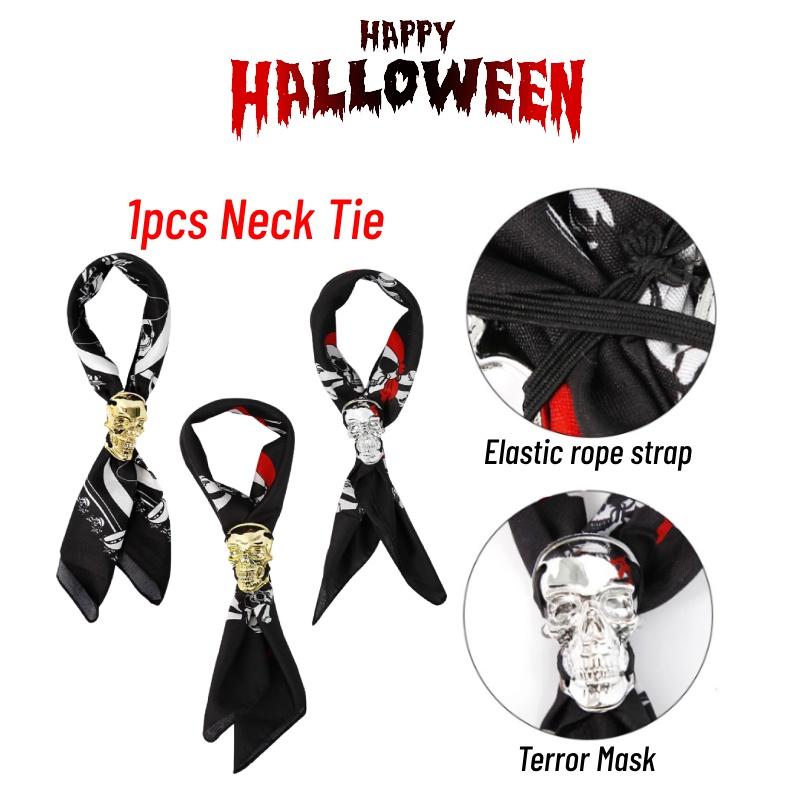 Adults Kids Halloween Pirate Skull Neckties Makeup Costumes Decor Dress Up Props