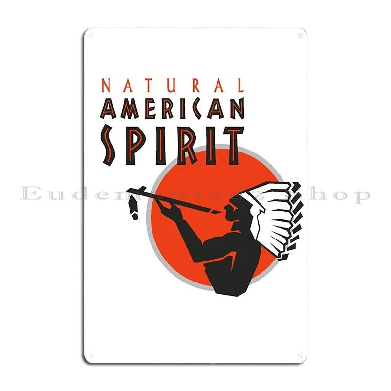 American Spirits Cigarettes Classic Metal Plaque Living Room Wall Cave Party Designs Bar Cave Tin Sign Poster 20x30cm(7.8x11.8inch)