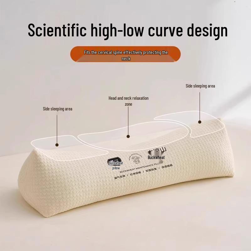 Newcomer Offer: Buckwheat Cervical Pillow - Adult Neck and Spine Support, Anti-curvature Sleep Aid