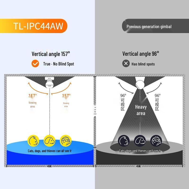TP-LINK 4MP Full-Color Night Vision PTZ Wi-Fi Security Camera CN plug (adapter included)
