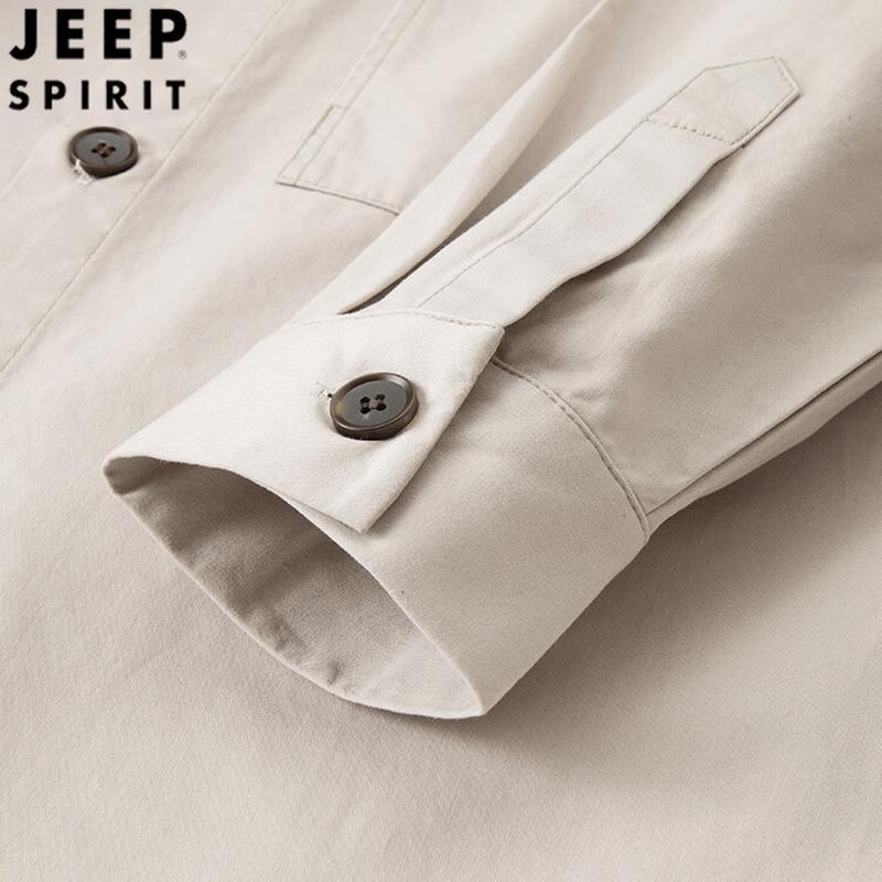 JEEP SPIRIT Men's Casual Lapel Cotton Jacket
