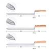 Coltello da Taglio Miele con Manico in Legno Lama in Acciaio Inossidabile Strumento per Apicoltura Bocca Piatta Bordi Singoli e Doppi Denti tra Cui Scegliere