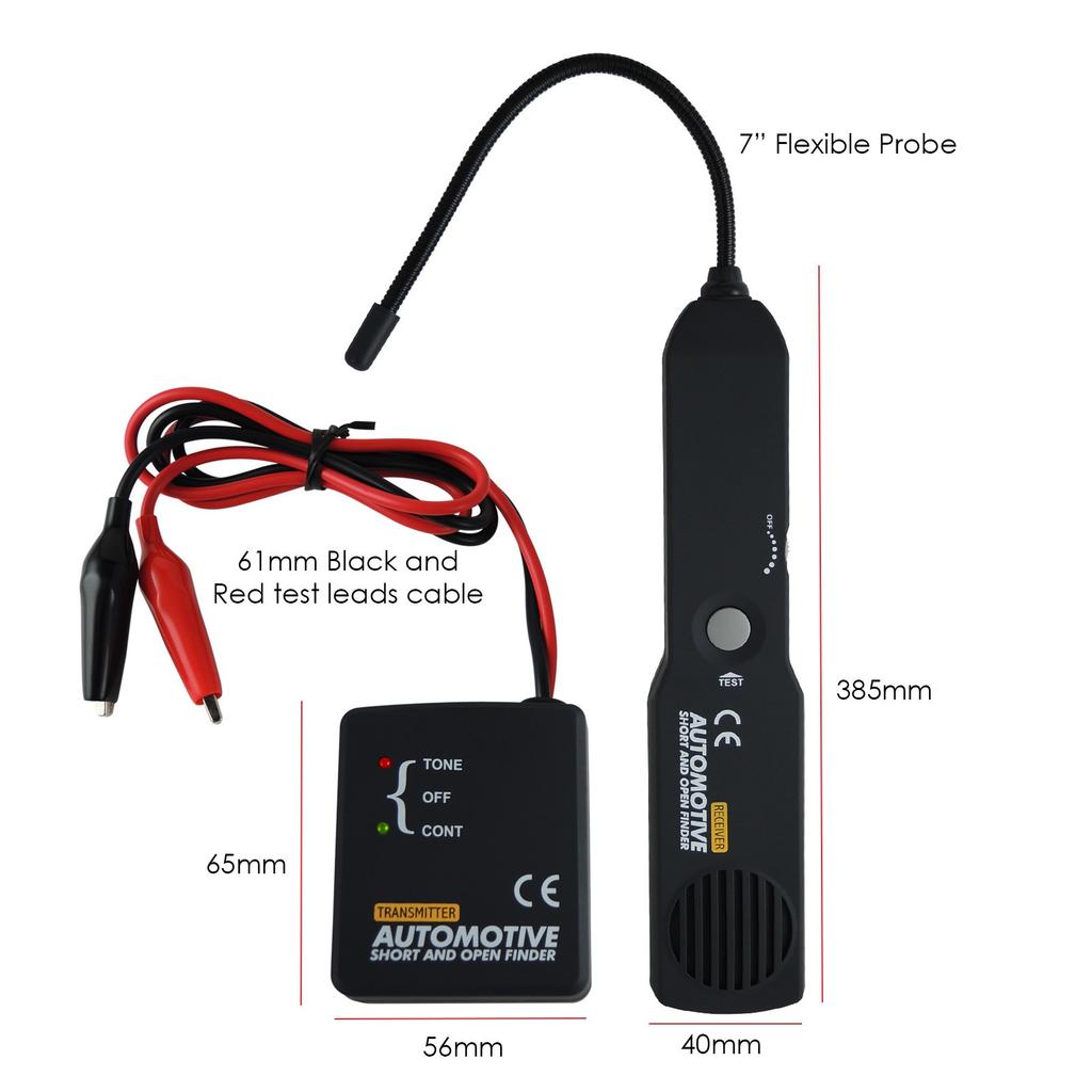 Automotive Electrical Circuit Tester Open Short Finder Power Probe Tone Generator DC 6-11V Cable Wire Engine Analyzer