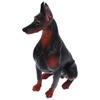 Realistic Simulation Doberman Dog Ornament Plastic Animal Decoration for Kids Room Nursery Home Desktop Vivid Lifelike Animal