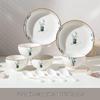 SAMLNG·DY Zhuluqing 10-Piece Chinese Ceramic Tableware Set