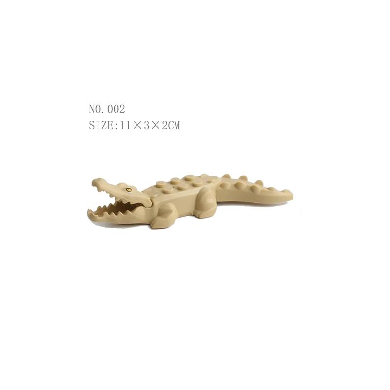 Accessori Blocchi da Costruzione Città Grande Zoo Squalo Panda Pecora Bue Cervo Montagna Coccodrillo Tigre Lupo Maiale Orango Regalo Giocattoli K038