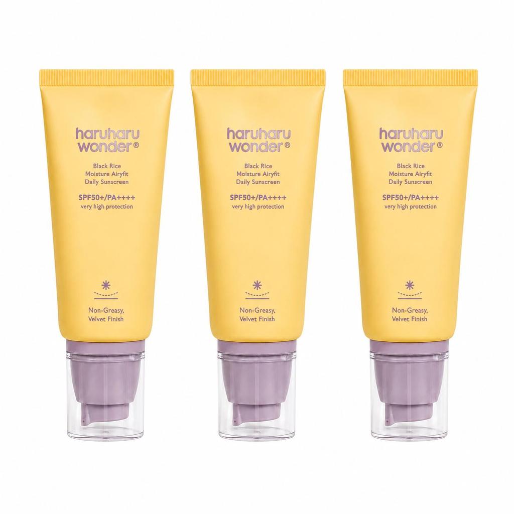 haruharu wonder Black Rice Moisture Airyfit Daily Sunscreen SPF50+ PA++++ 50g (3 Options)