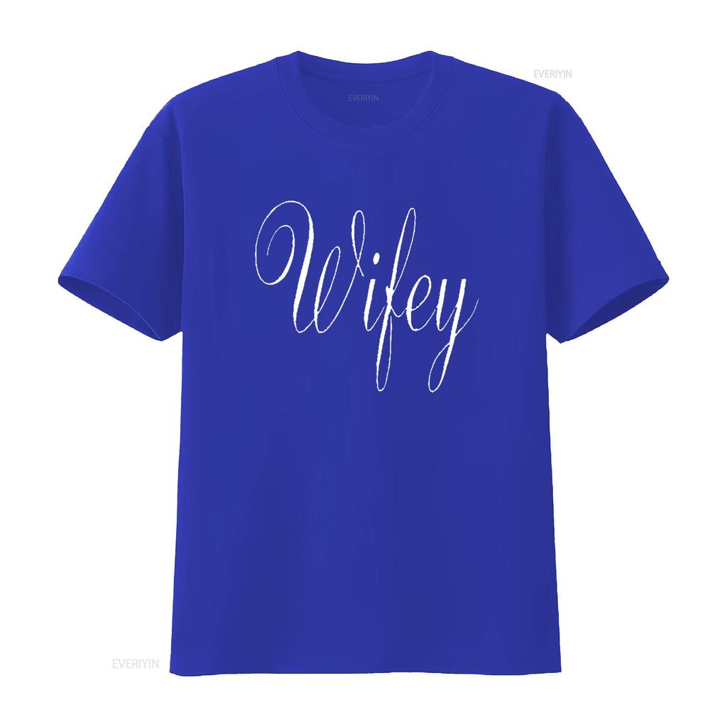 Wifey T Shirt Womens Cotton Dark Black Small vintage Washed designer clothes Soft fashion Slightly Casual graphic Versatile