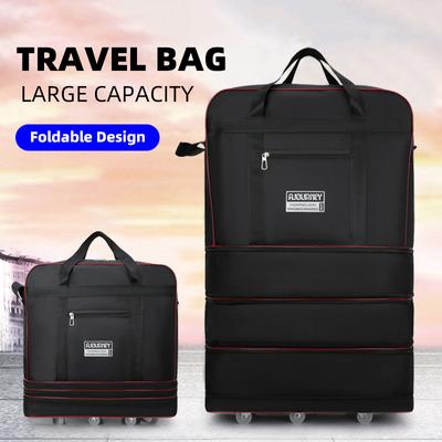 Travel Bag Wheel Bag Folding Air Baggage Check-in Bag Multi-layer Expansion Bag Oxford Cloth Travel Moving Storage Bag