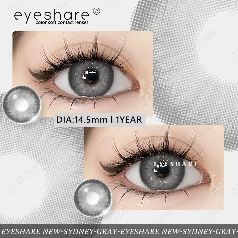 

Eyeshare Цветные контактные линзы 2 шт., черные натуральные годовые цветные линзы, зеленые косметические мягкие линзы для глаз, синие линзы, цветные косметические линзы, 1 пара