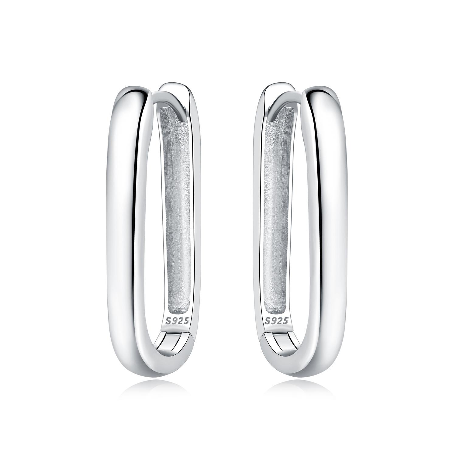 Серьги-кольца из серебра 925 пробы, простые, универсальные, ювелирные изделия, универсальные серьги-кольца для женщин, ювелирные изделия, тонкие подарки на день рождения