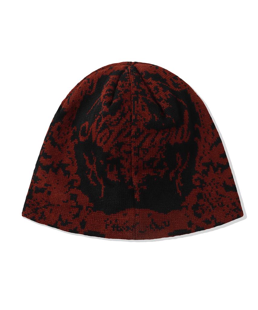 NOT4NERD Veiled Currency Jacquard Beanie - Red