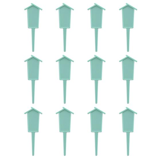 12 stk/sett Plantemarkør Multi-former Skarp spiss Vanntett PP Frukt Grønnsakshage Stake Plant Tag Drivhusrekvisita