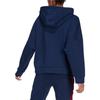 Adidas Solid Color Print Logo Hoodie Women Tops Blue HE8917