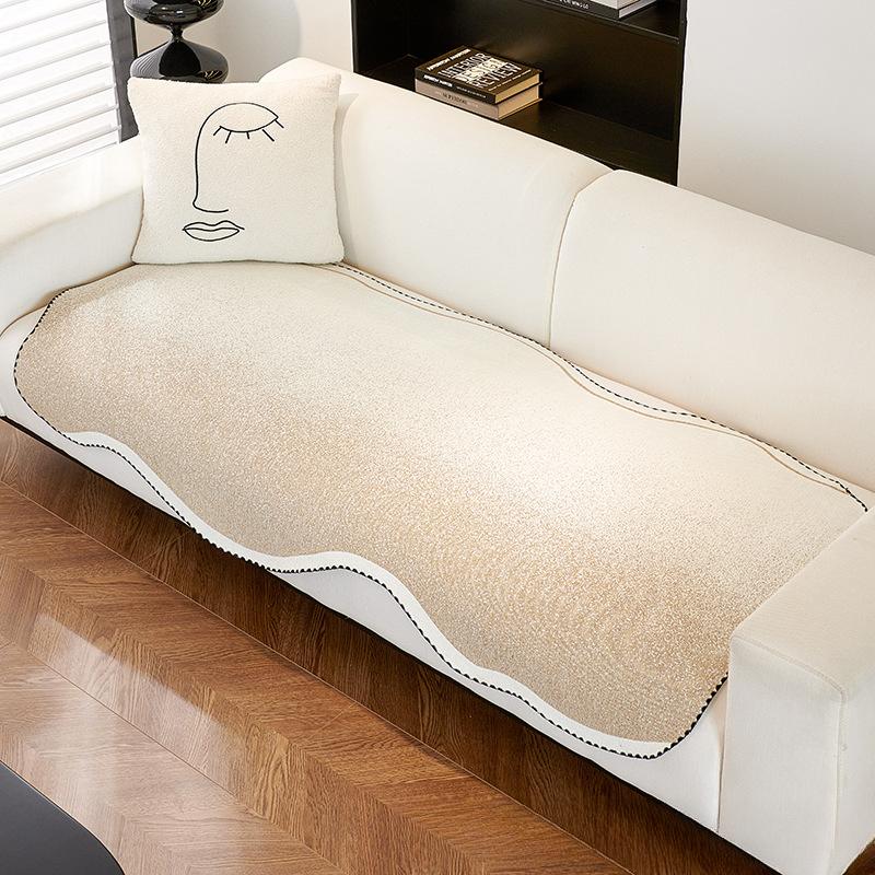 Irregular Chenille Sofa Cushion Four Seasons Universal Non-Slip Cushion Special-Shaped High-Grade Gradient Color Lazy Style Cover Cloth