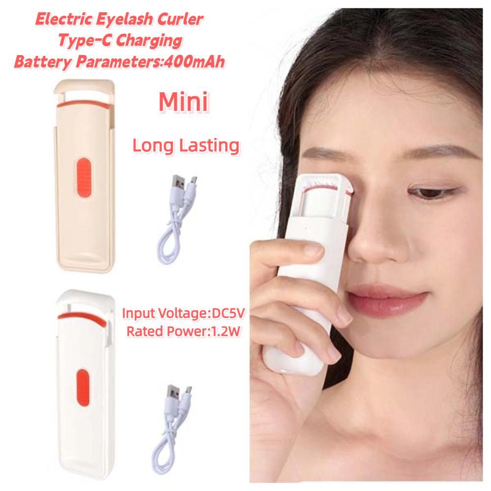 Mini Heated Eyelash Curler Fast Heating Eyelash Lift Curling Clip Lash Curling Applicator  Women