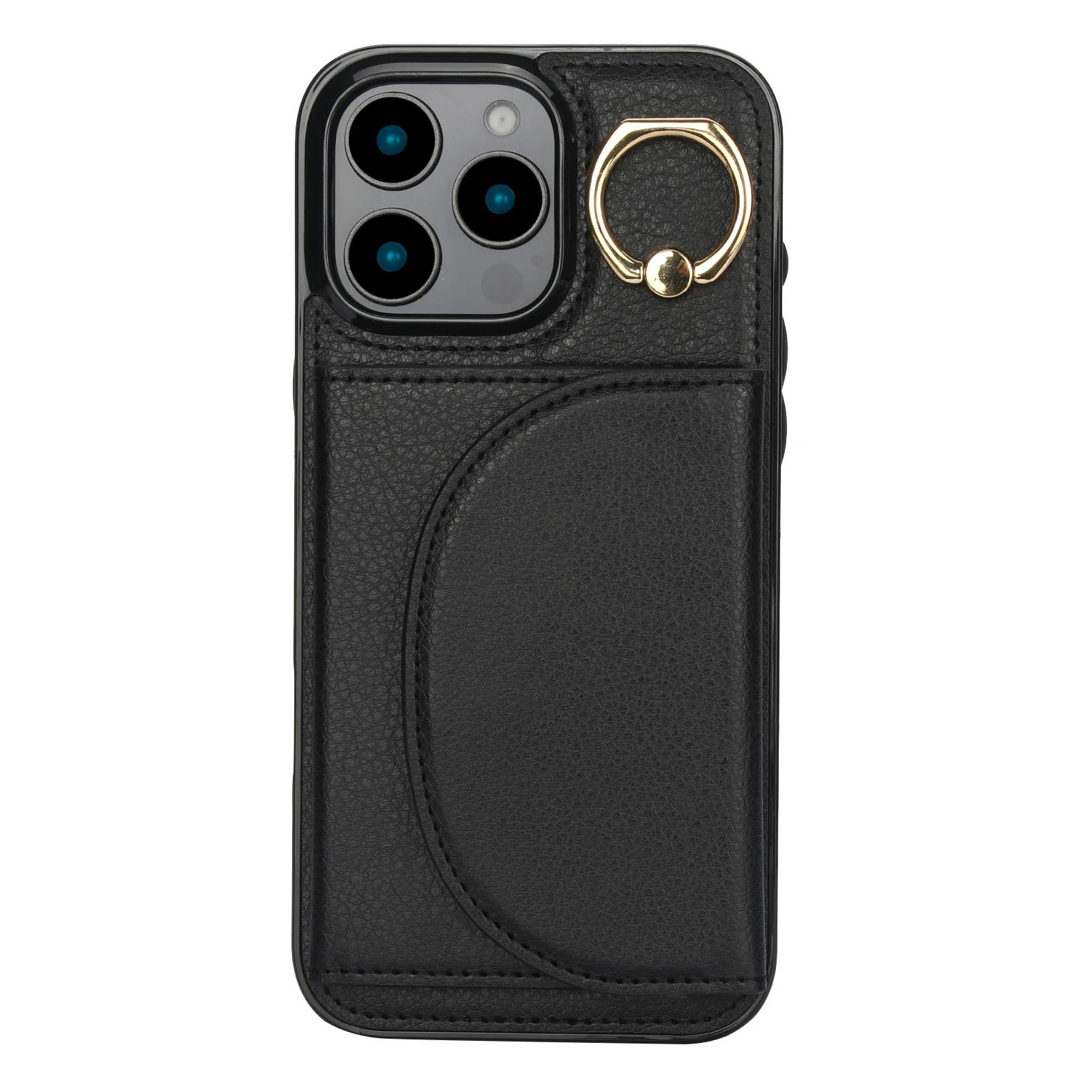 

Гаманець з тримачем для карток, кільцем-підставкою, шкіряний чохол для телефону для iPhone 16 15 14 13 12 11 Pro Max X XS XR 7 8 Plus, захисна кришка iPhone 15